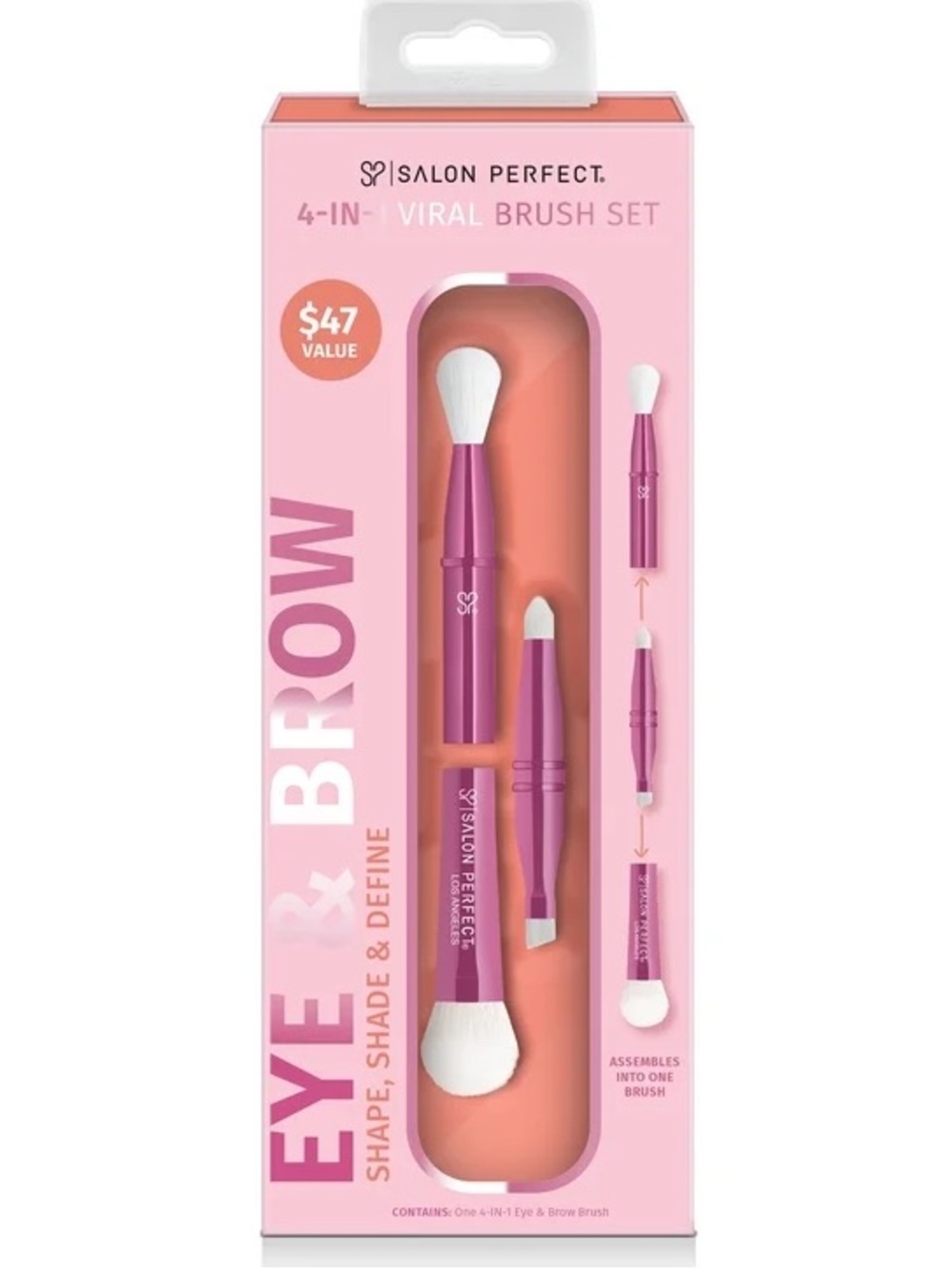 Salon Perfect 4-in-1 Viral Eye and Brow Brushes. Brand New! 4 Brushes. NEW!